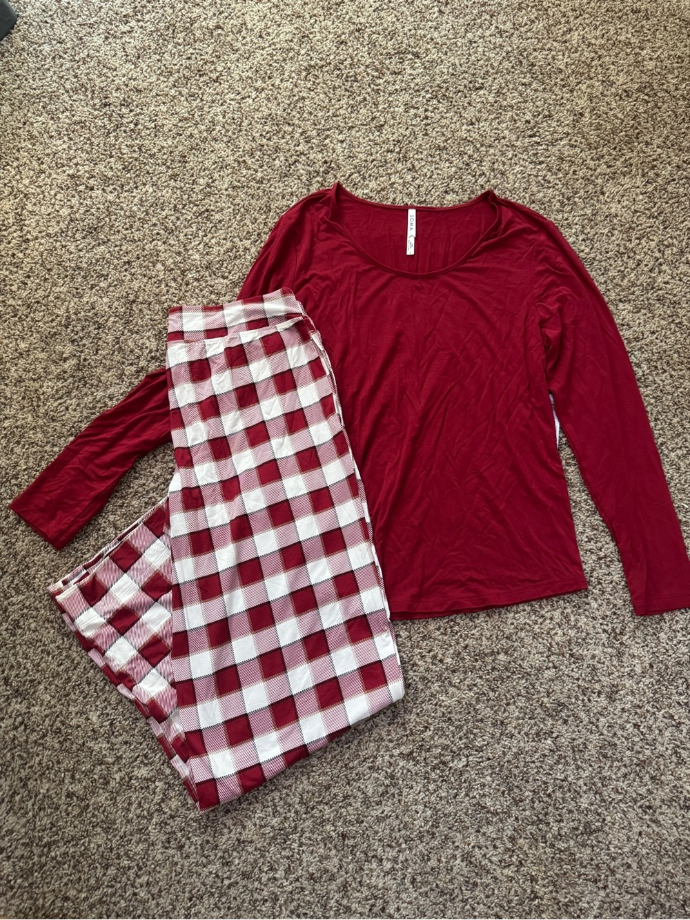 Soma Cool Nights Dreamscape Plaid Champ Pajama Set